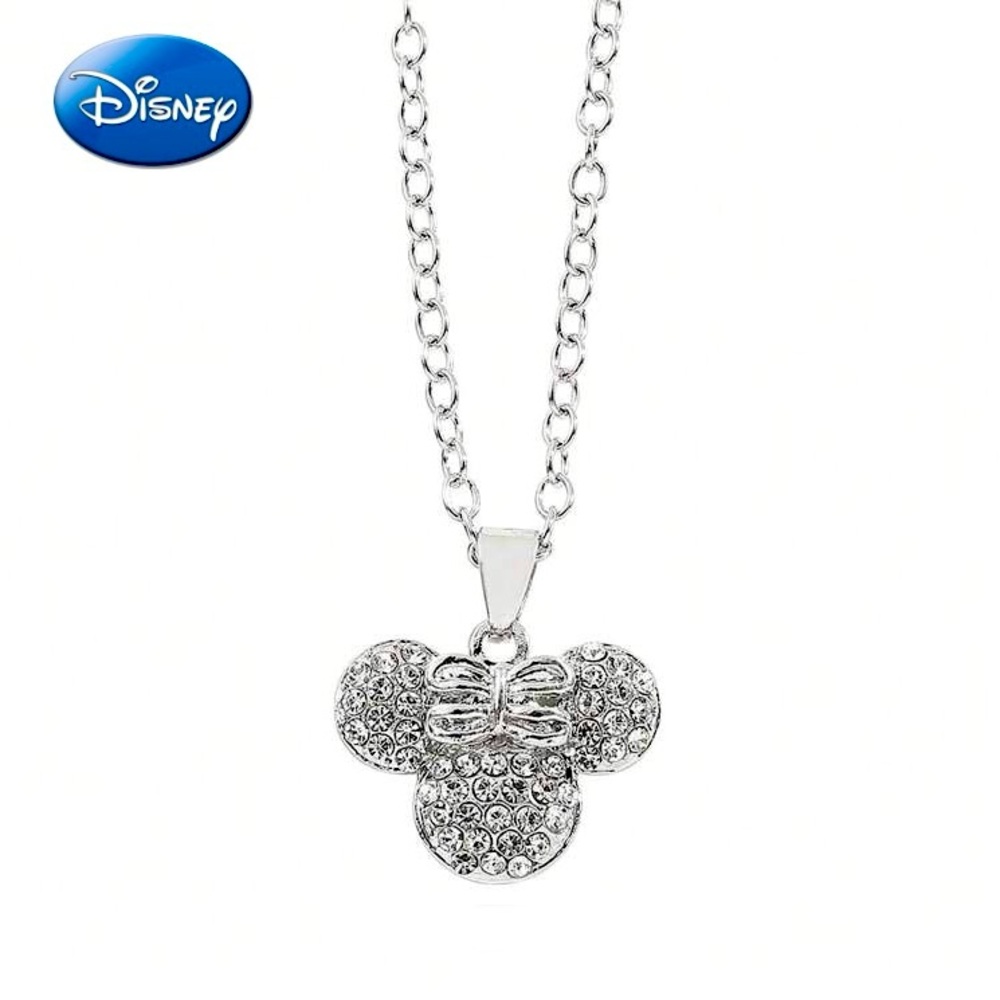*3 for $30!* Rhinestone Minnie Mouse Disney Parks Silver Tone Necklace Pendant